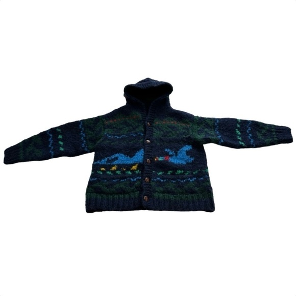 FAB Chunky Knit Wool Sweater With Goose Pattern - Size Small - Picture 1 of 10